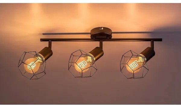 Rabalux 71067 - Faretto FRAN 3xE27/40W/230V nero