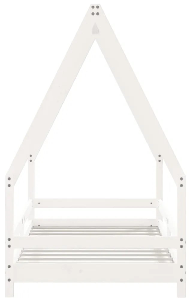 Giroletto per bambini bianco 80x160cm in legno massello di pino