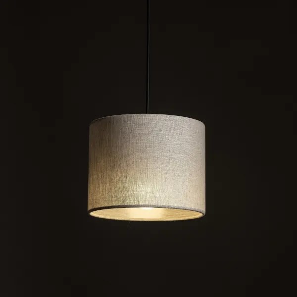 Lampadario a sospensione con filo Sistema ferroviario trifase TRACER 1xE27/15W/230V diametro 20 cm nero/grigio