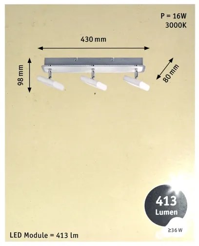 Paulmann 66636 - 3xLED/4,5W Faretto LAUNCHER 230V