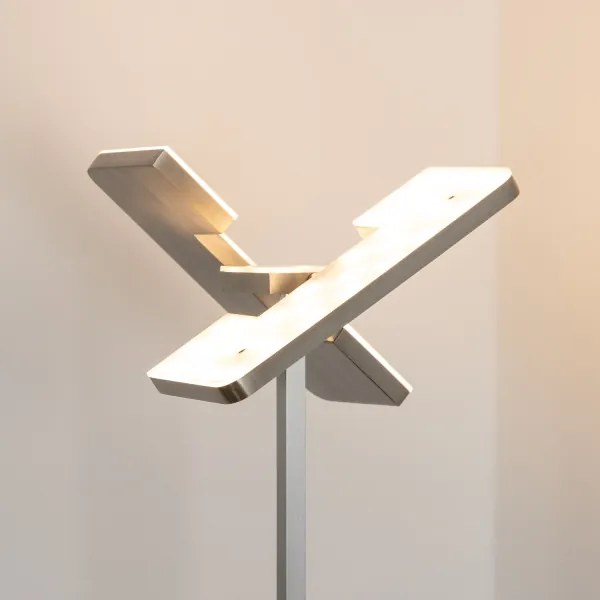 Eglo 33182 -Lampada da terra dimmerabile a LED SOLANO 1xLED/26W/230V+1xLED/3,2W cromo