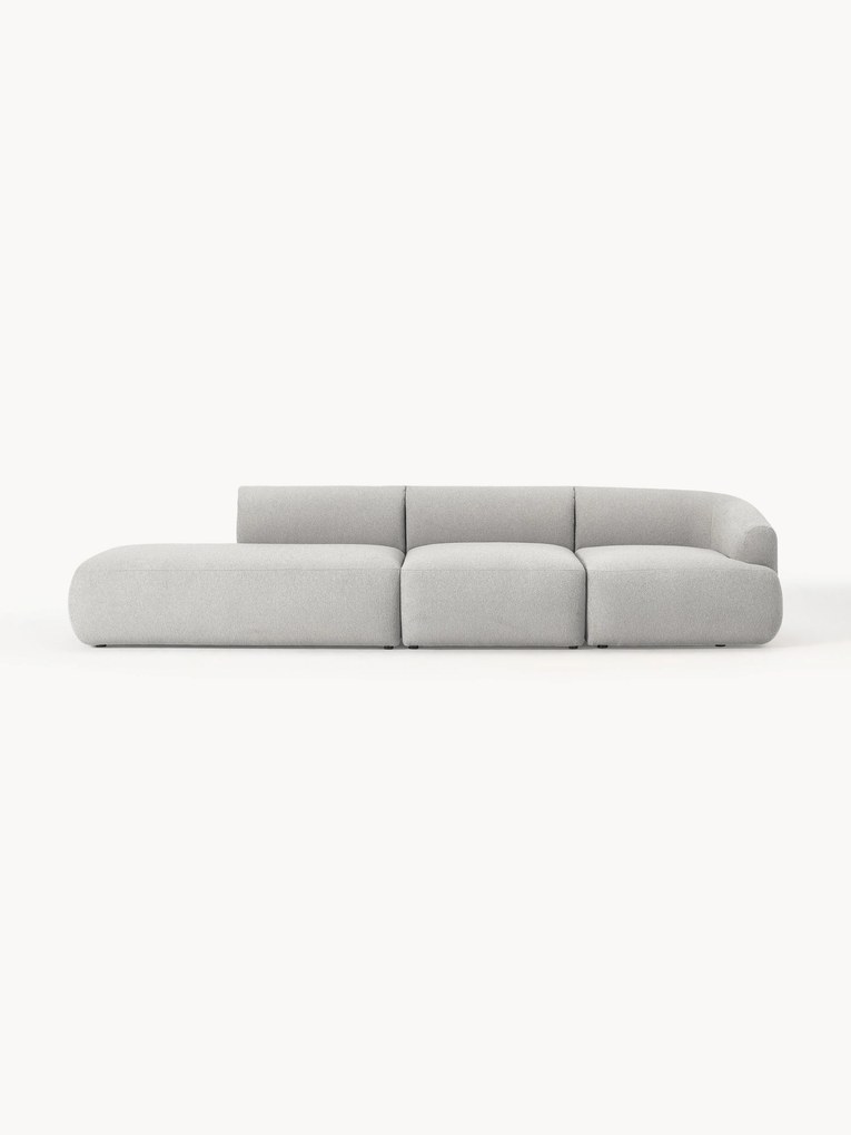 Chaise longue componibile 4 posti in bouclé Sofia