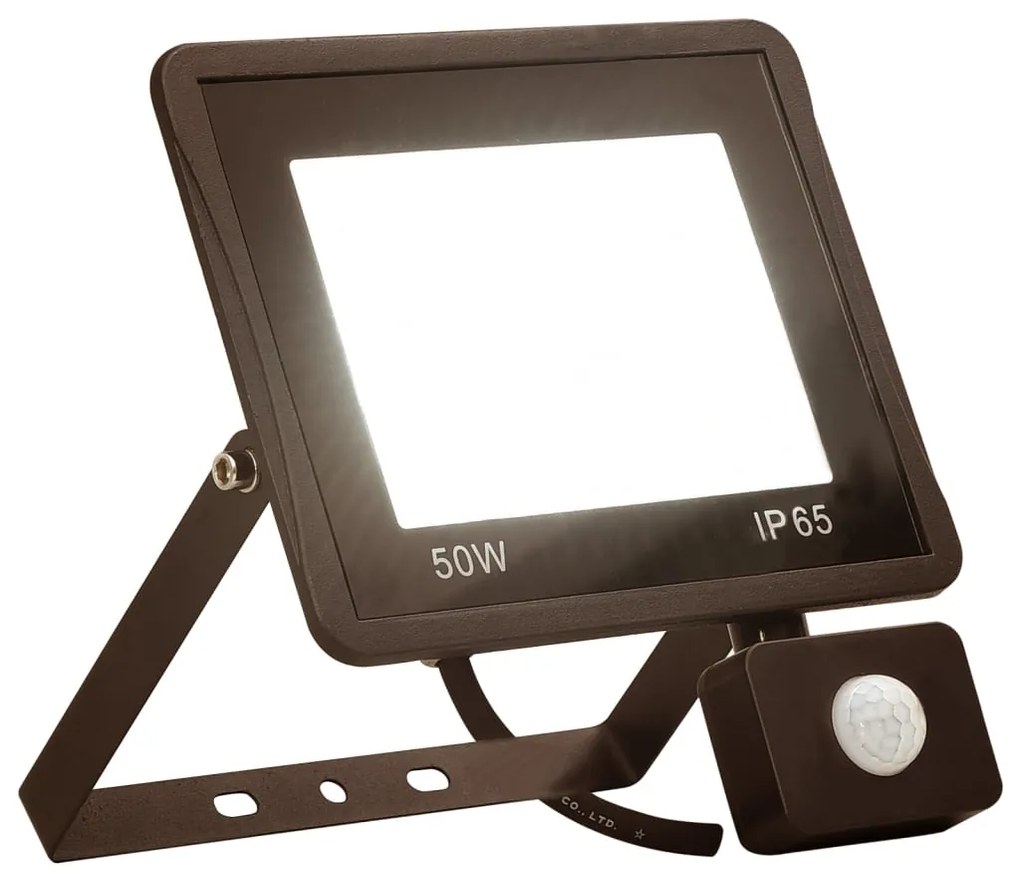 Faretto A Led Con Sensore 50 W Bianco Caldo /