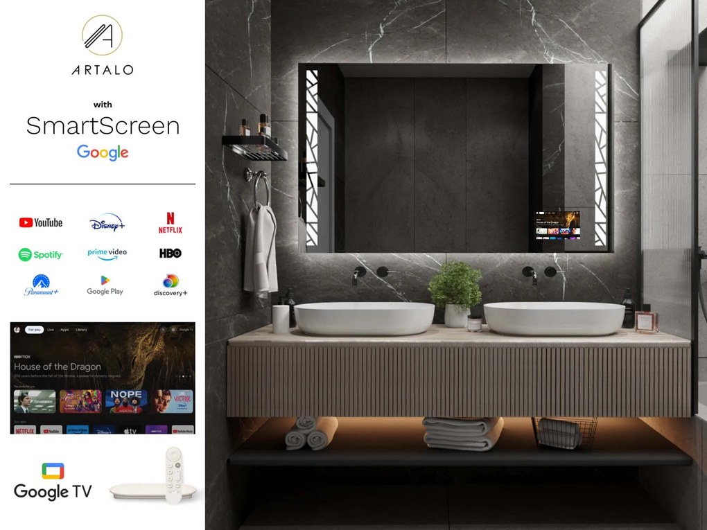 Specchio con illuminazione LED M22