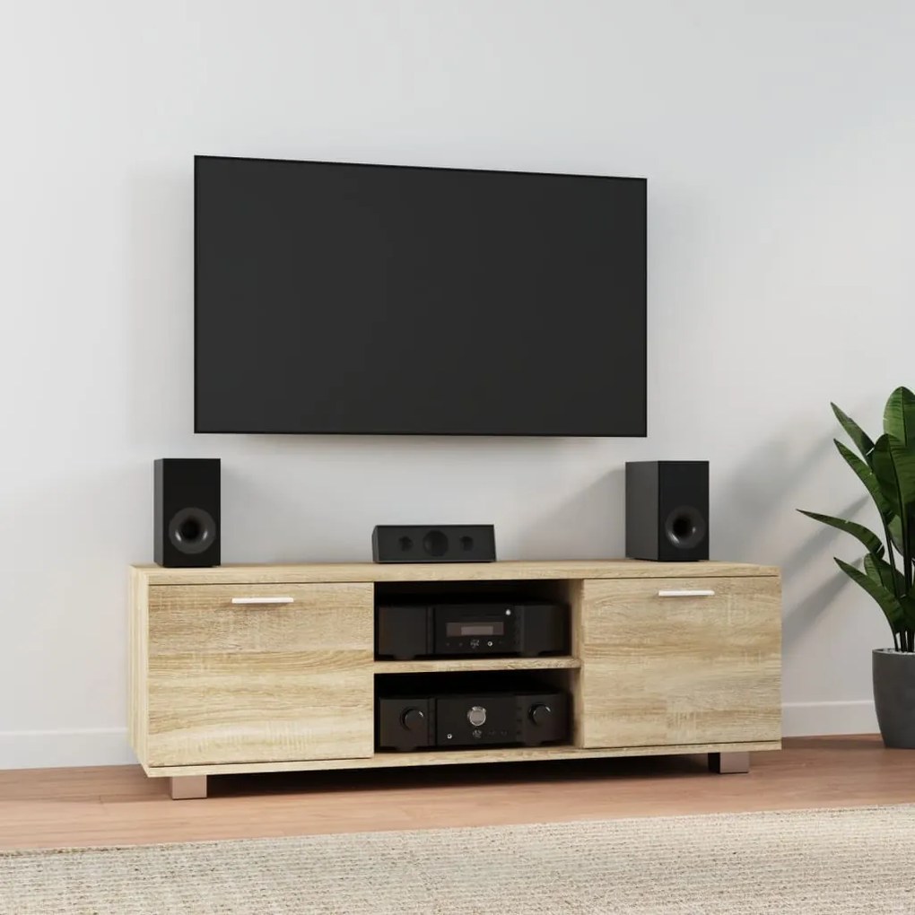 Mobile Per Tv Rovere Sonoma 120x40,5x35 Cm Legno Multistrato /