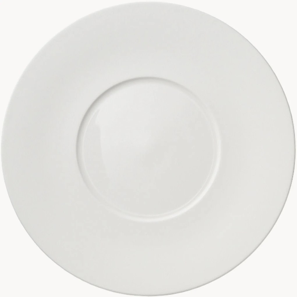 Set di 6 piatti da portata in Fine Bone China Cross White