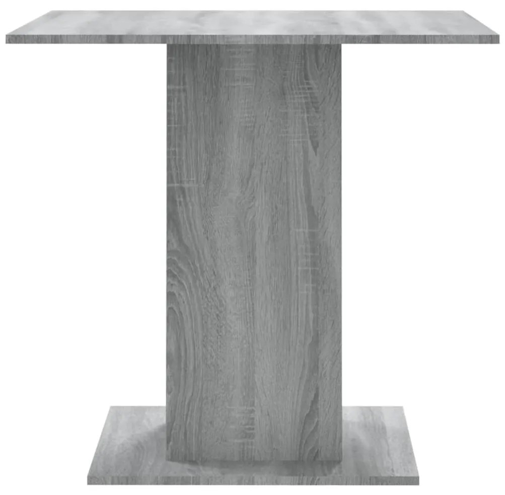 Tavolo da pranzo grigio sonoma 80x80x75 cm in legno multistrato