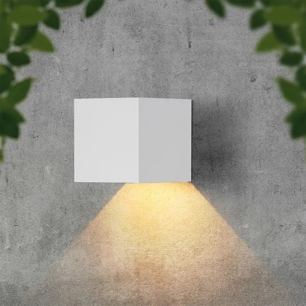 Lampada da parete solare a LED con sensore, 9W/5V, IP65, 2600 mAh, bianca