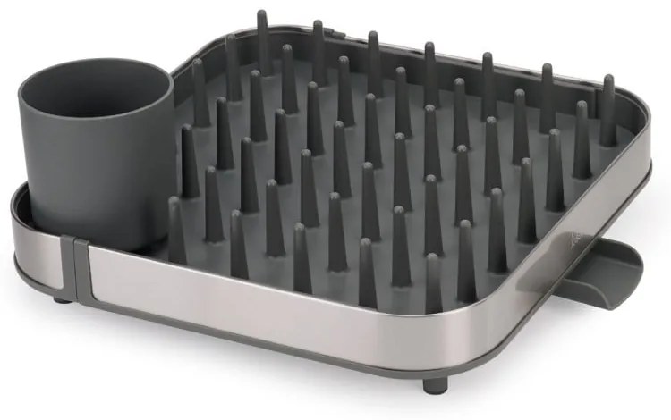 Scolapiatti regolabile grigio in acciaio inox 35x39 cm Duo - Joseph Joseph