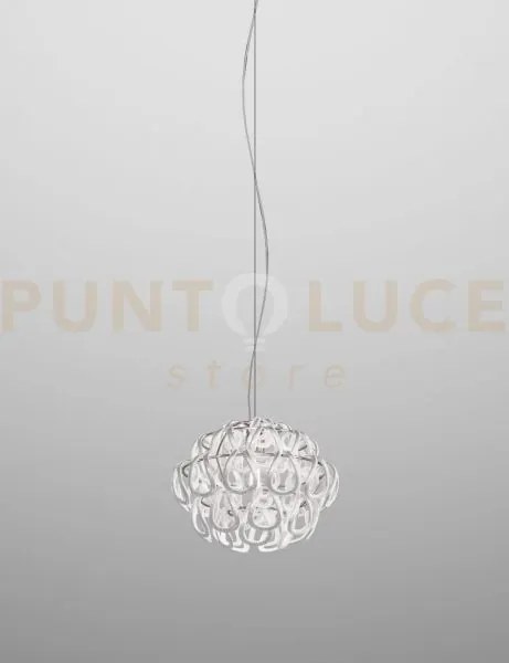 Giogali sospensione 35 bianco e cromo lucido 1 luce attacco e27 in ...