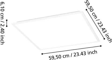 Eglo 902305 - Pannello LED dimmerabile da superficie MORADILLO-R LED/33W/230V 50x50cm bianco + telecomando