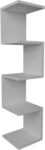 Mensola Ad Angolo Zig-Zag 5 Ripiani 25x25x109 Musa Bianca