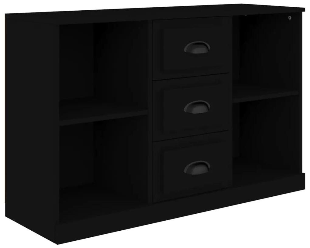 Credenza nera 104,5x35,5x67,5 cm in legno multistrato