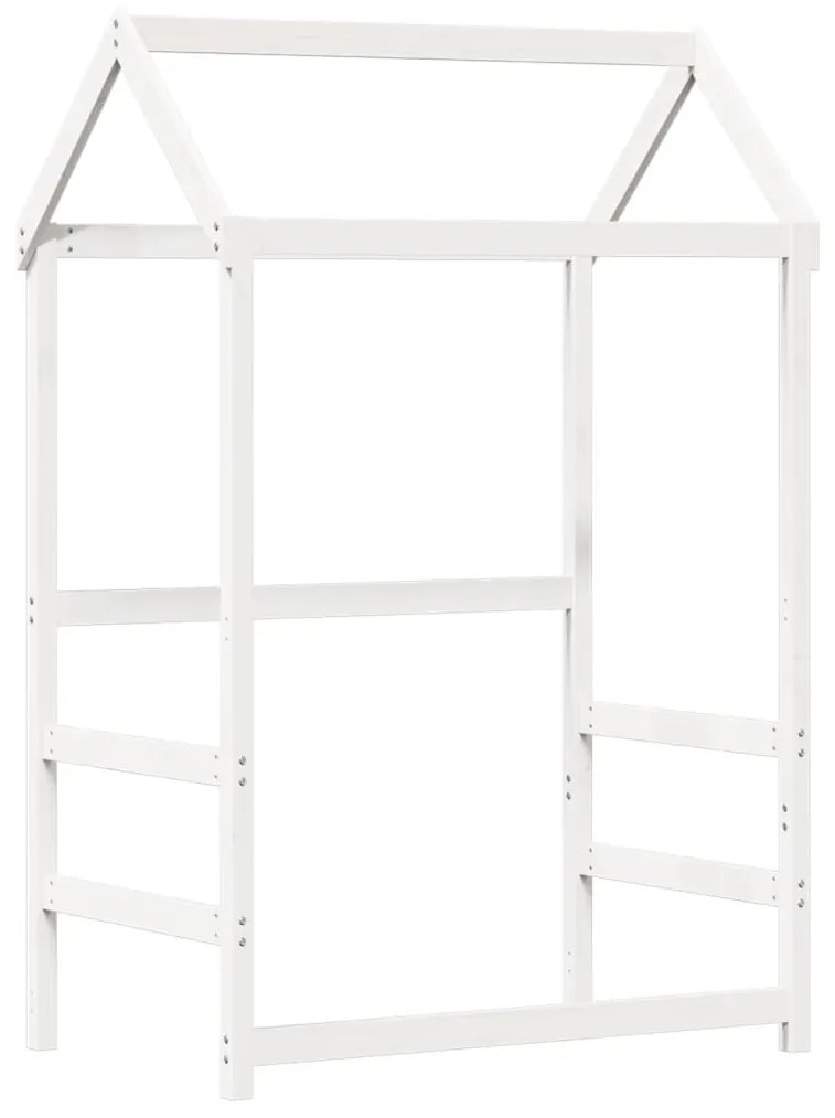 Giroletto con tetto bianco 75x190 cm legno massello di pino