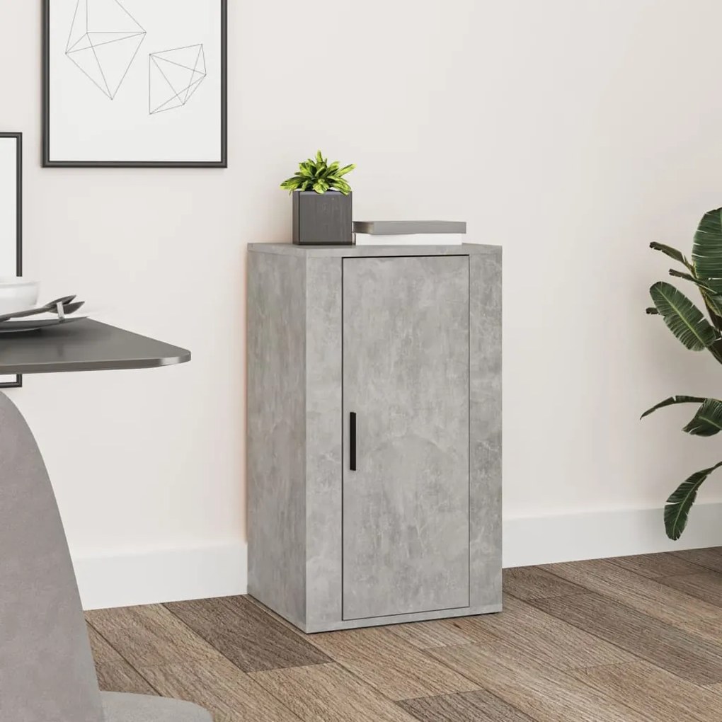 Credenza grigio cemento 40x33x70 cm in legno multistrato