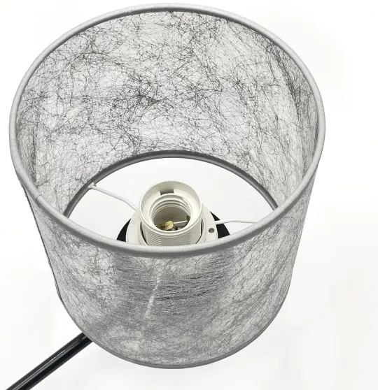 Lampadario a catena ROSA 3xE27/60W/230V nero/grigio