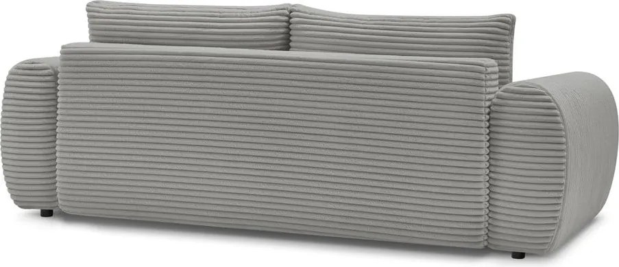 Divano in grigio scuro allungabile con rivestimento in velluto a coste 257 cm Lucien – Bobochic Paris