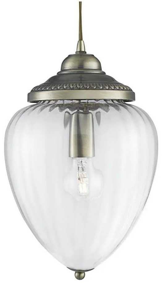Searchlight 1091AB - Lampadario a sospensione con filo PINEAPPLE 1xE27/60W/230V ottone
