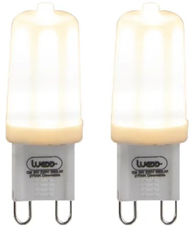 Set di 2 lampadine LED dimmerabili G9 3W 280 lm 2700K