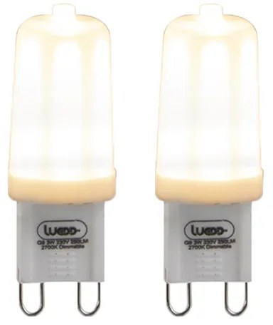 Set di 2 lampadine LED G9 dimmerabili 3W 280lm 2700K