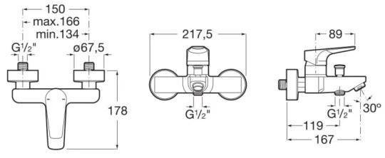 Roca A5A0290C00 - Miscelatore vasca ATLAS cromo lucido