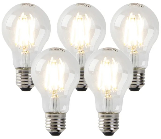 Set di 5 lampadine LED E27 dimmerabili chiare 7W 806 lm 2700K