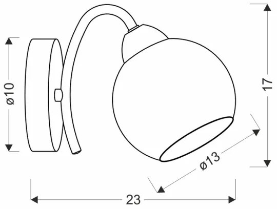 Lampada da parete NESTOR 1xE27/40W/230V ottone