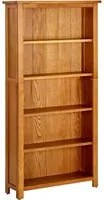 Libreria a 5 Ripiani 70x22x140 cm in Legno Massello di Rovere cod mxl 69598