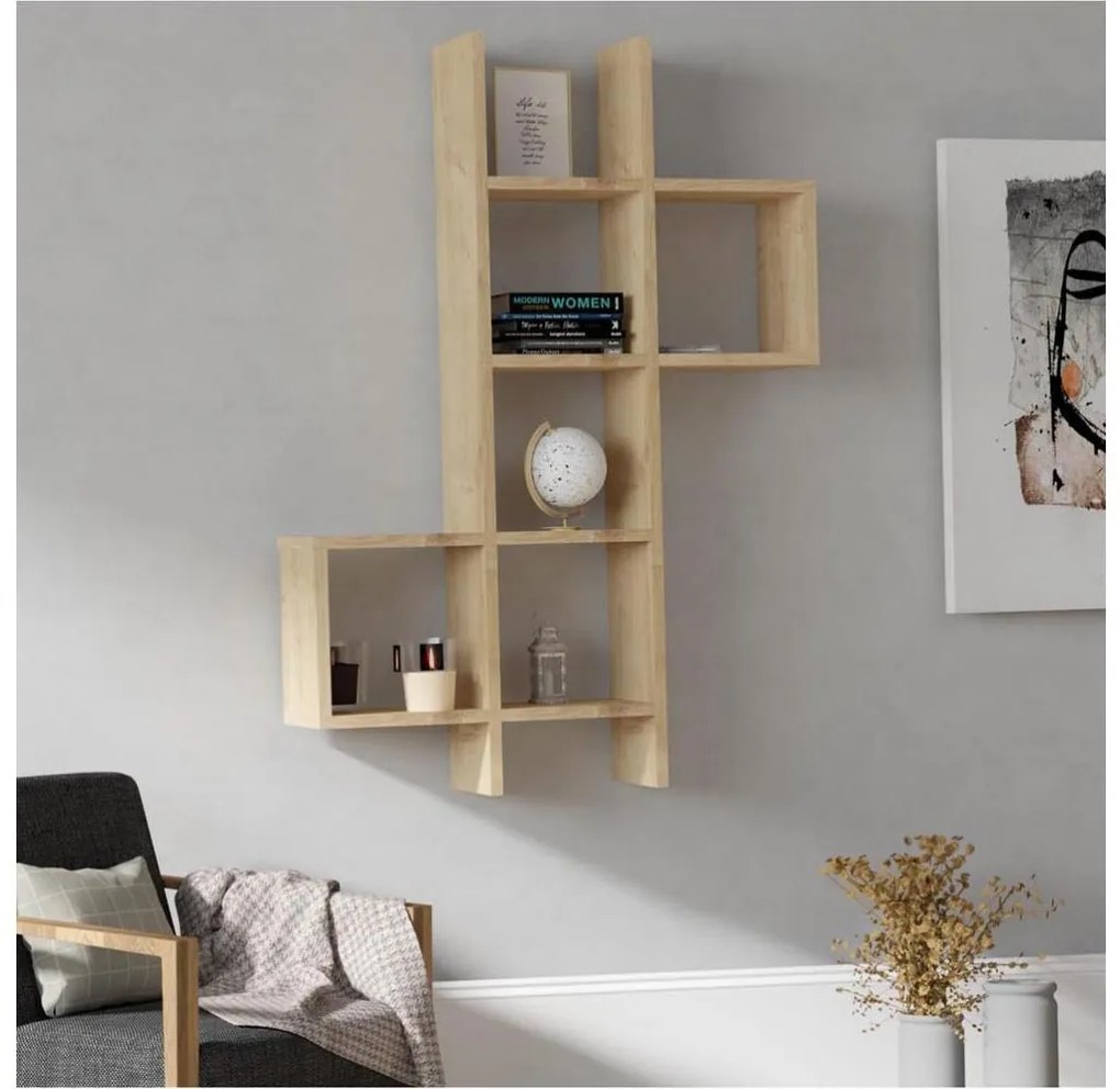 Mensola da parete KENO 125x79 cm marrone