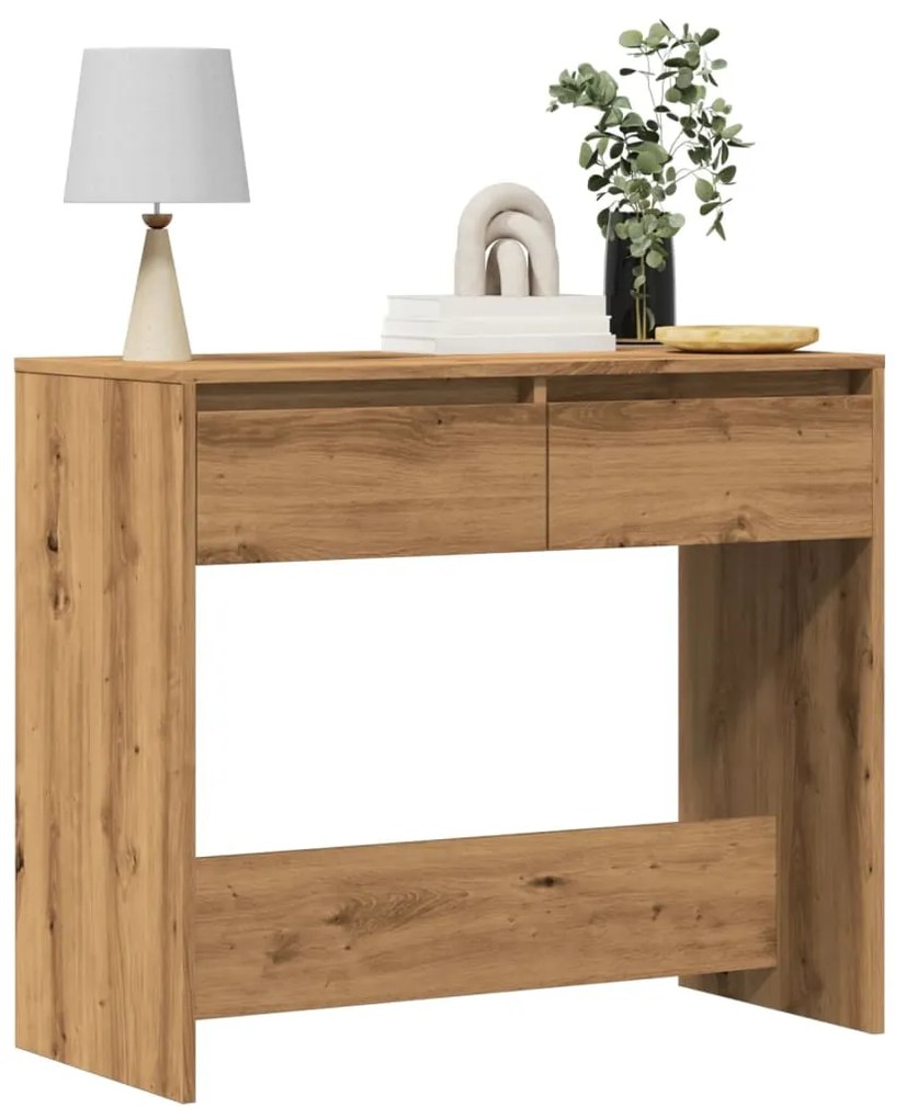 Tavolo Consolle Rovere Artigianale 89x41x76,5cm İn Truciolato /