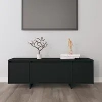 Mobile TV Nero 120x30x40,5 cm in Truciolato 809576