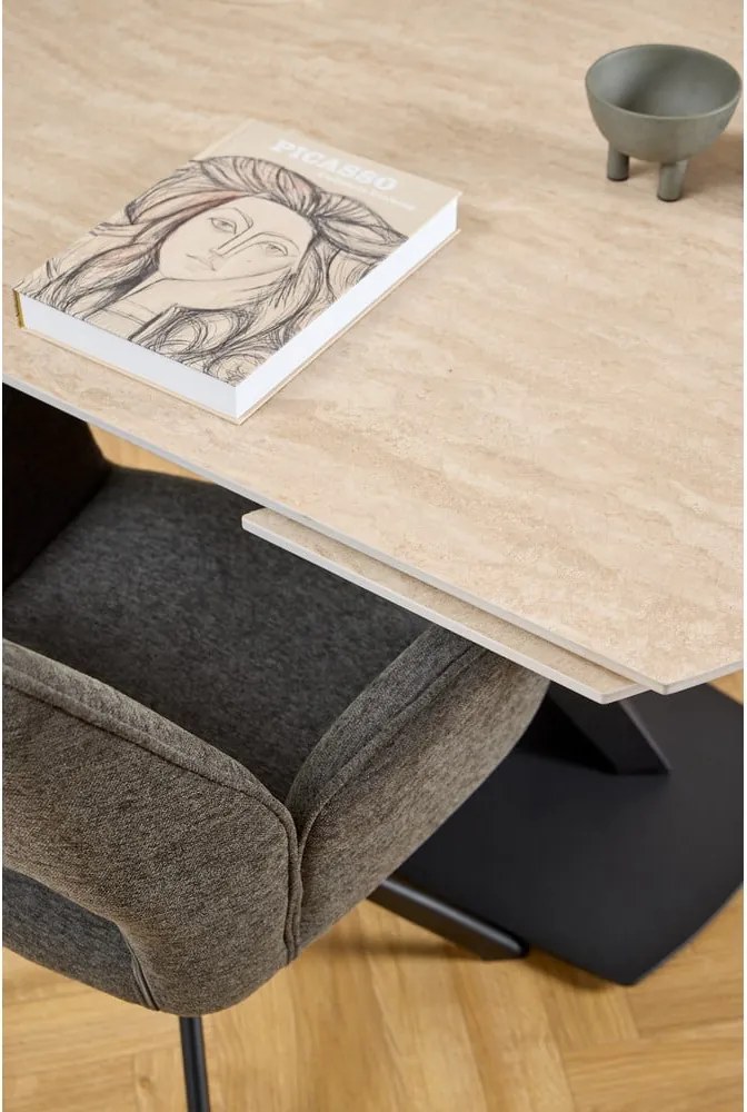 Sedia da pranzo grigio scuro con braccioli Graham – Actona