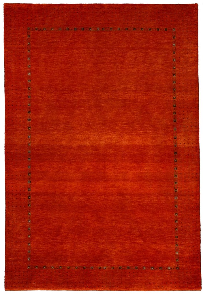 Loribaft Tappeto 180 x 120 Rosso (Indian) Annodato A Mano