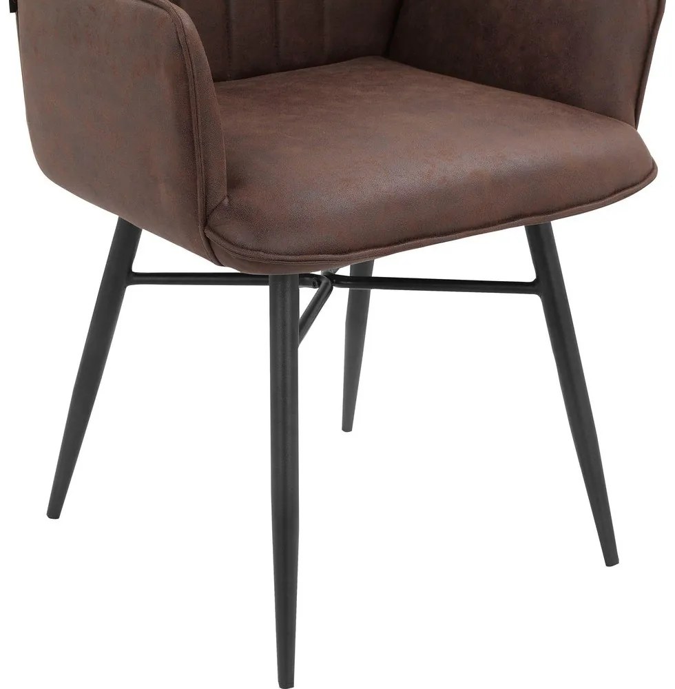 Set di sedie da pranzo marrone in imbottito 2 pz Anzo – Støraa