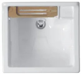 Colavene Swash mobile lavatoio 50x50 a doppia anta bianco lucido