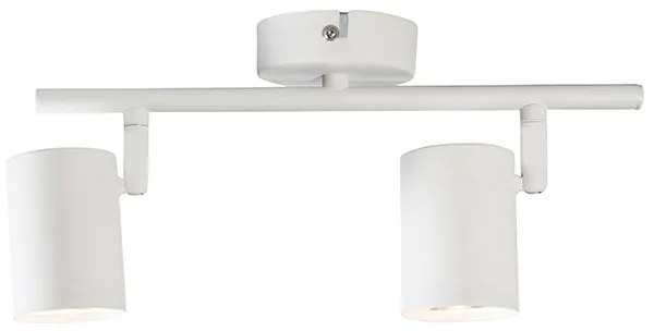 Faretto orientabile moderno bianco a 2 luci - Jeana