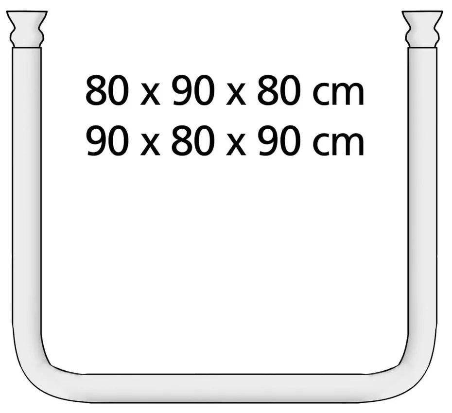 Asta angolare universale in argento per tenda da doccia Argento, ø 2 cm - Wenko