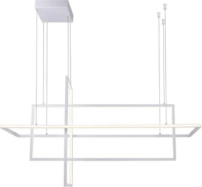 Lampadario LED moderno Irina bianco, luce con 3 temperature di colore 5000 lumen