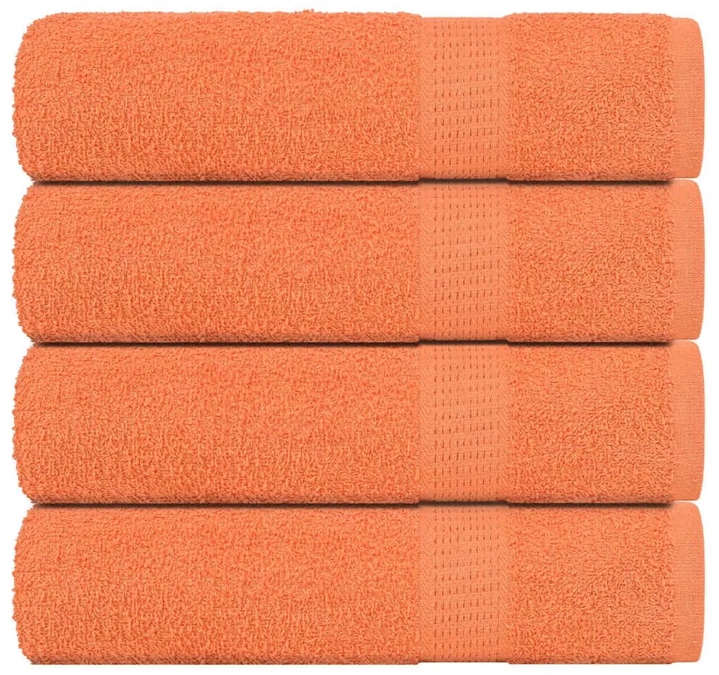 Asciugamani Bagno 4 Pz Arancioni 100x150cm 360g/m² 100% Cotone /