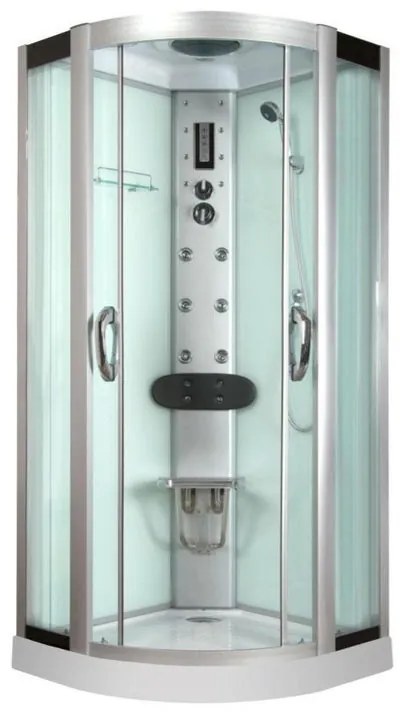 Cabina doccia idromassaggio semicerchio Eklis 90 x 90 cm