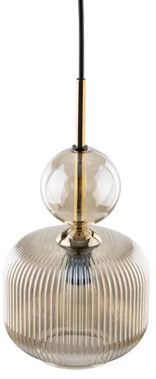 Lampada a sospensione con cavo SOPHIA 1xE14/10W/230V nero/beige fumé