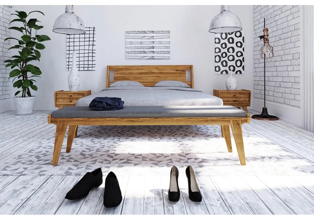 Letto matrimoniale in rovere 180x200 cm Retro 2 - The Beds