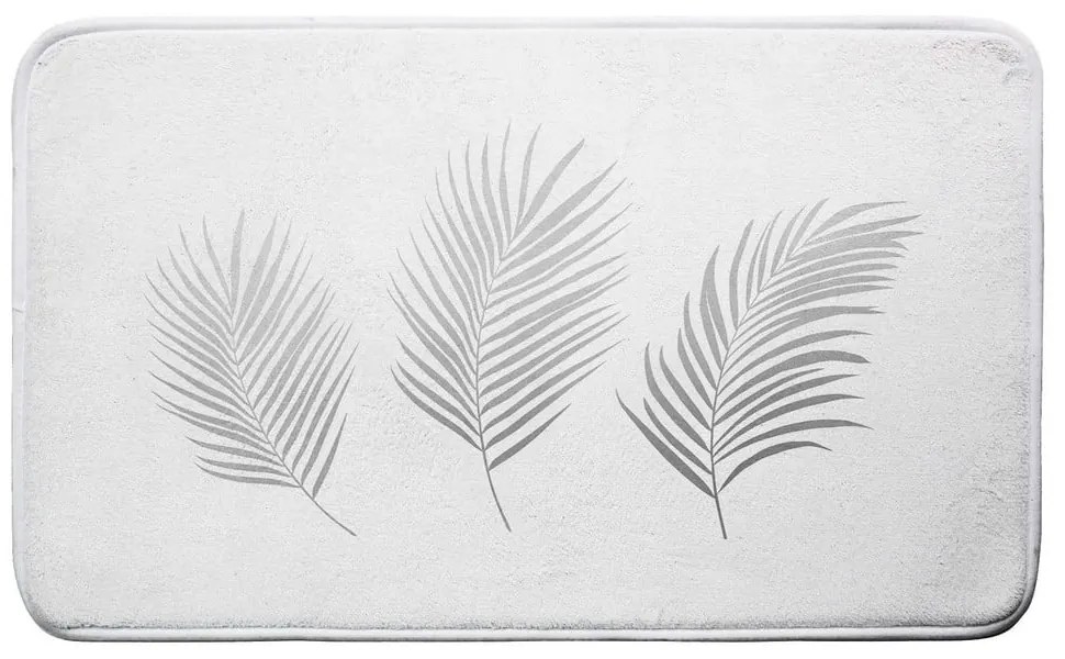 Tappetino per il bagno bianco e argentato 45x75 cm Orbella – douceur d'intérieur