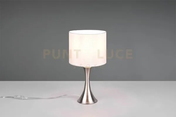 Lampada sabia paralume bianco e metallo acciaio  515790107