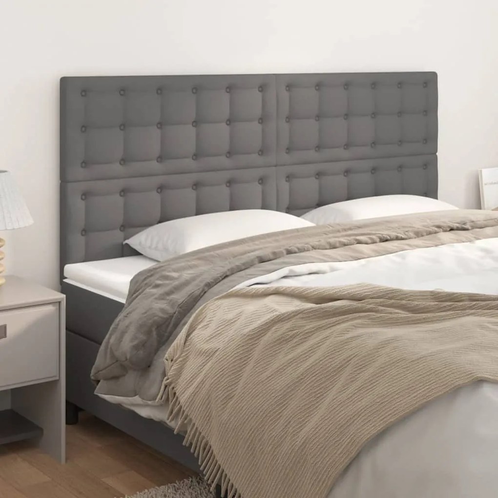 Testiera 4 Pz Grigio 80x5x78/88 Cm İn Similpelle /