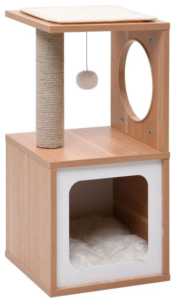 Albero Per Gatti Con Tappeto Tiragraffi İn Sisal 60 Cm /