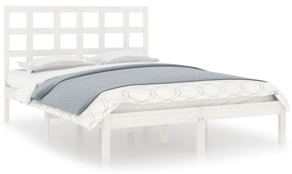 Giroletto bianco in legno massello 135x190 cm double