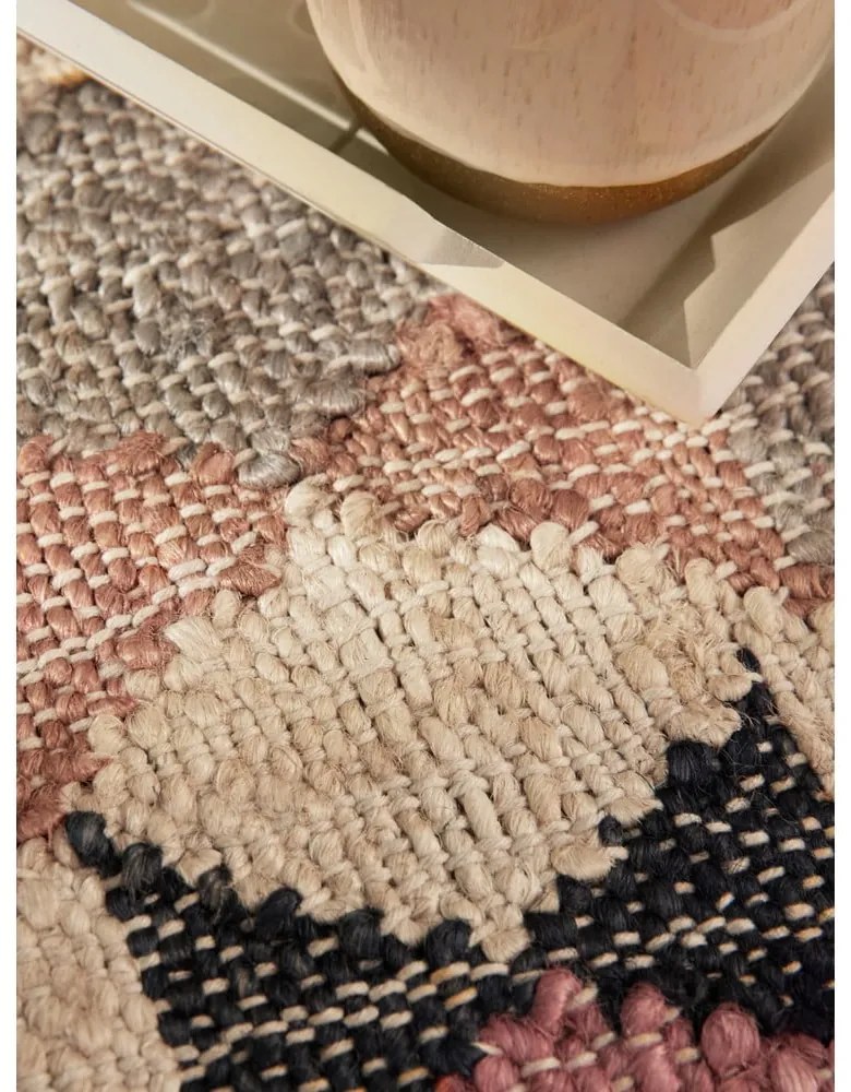 Tappeto grigio in iuta tessuto a mano 160x230 cm Roya Parsa – Elle Decoration