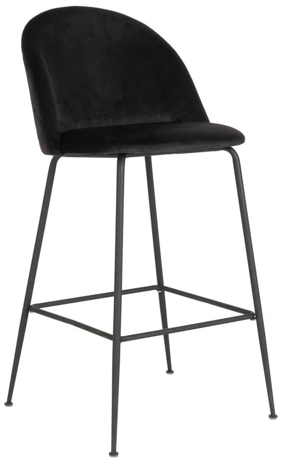 Sgabelli da bar in velluto nero in set di 2 108 cm Lausanne - House Nordic