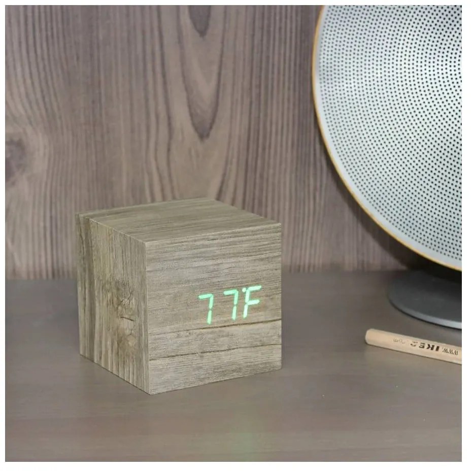 Sveglia digitale Wooden Cube Click – Gingko